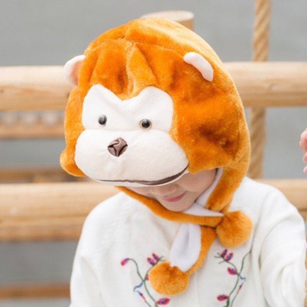 Trapper Hat Ear Flap - Cartoon Plush Moving Hat Animal Neck