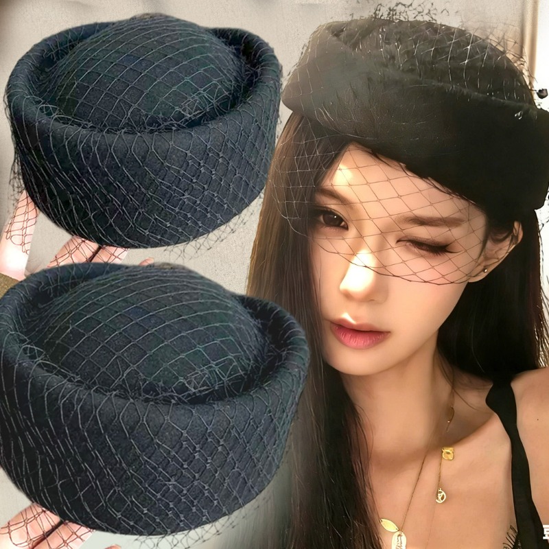 Fashion Mesh Flat Top Beret Ha - огляд і ціна Beret French Wool