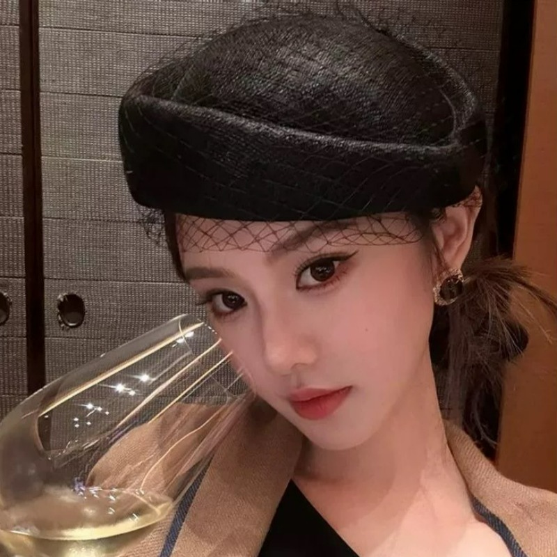 Fashion Mesh Flat Top Beret Ha - огляд і ціна Beret French Wool