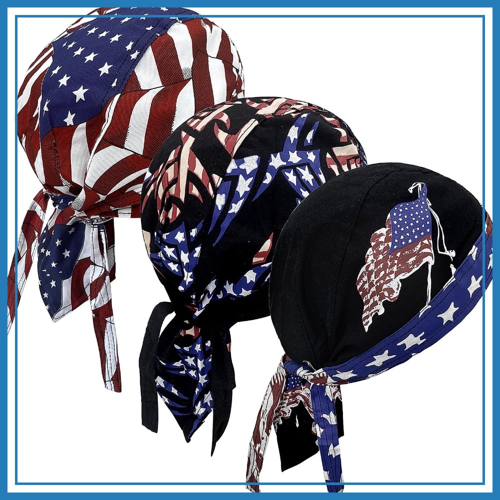 3 Pack Doo Rags for Men, Skull - огляд і ціна Skull Cap Helmet Liner