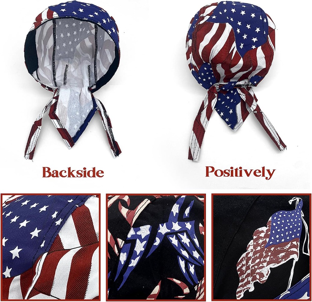 3 Pack Doo Rags for Men, Skull - огляд і ціна Skull Cap Helmet Liner