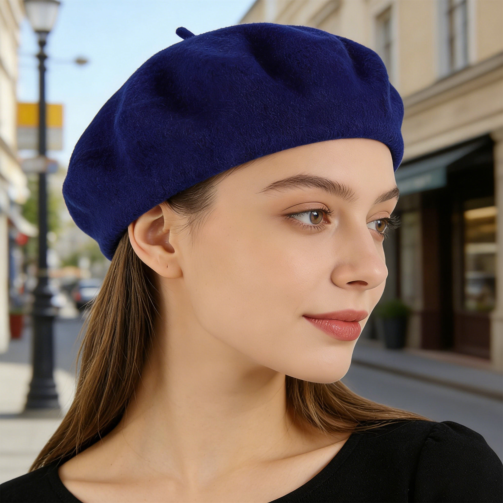 French Beret Hat for Women Nav - огляд і ціна Beret French Wool
