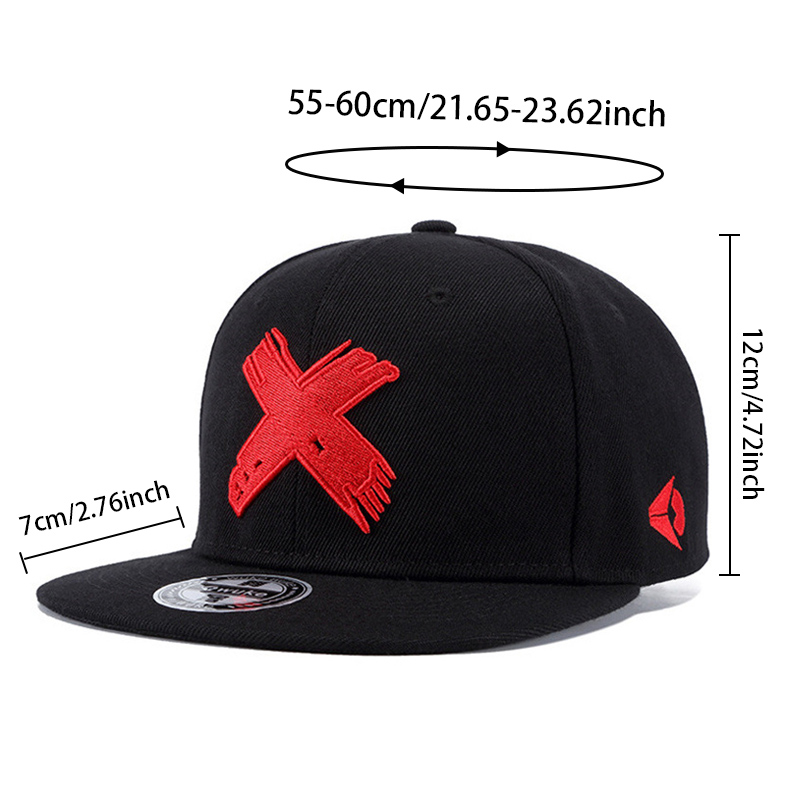 Letter X 3D Embroidered Flat-B - огляд і ціна Snapback Hat Flat