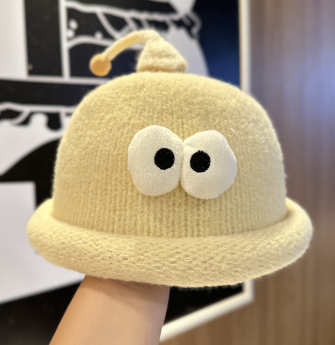 Playful Big-Eyed Garlic Knitte - огляд і ціна Beanie Cuffed Knit