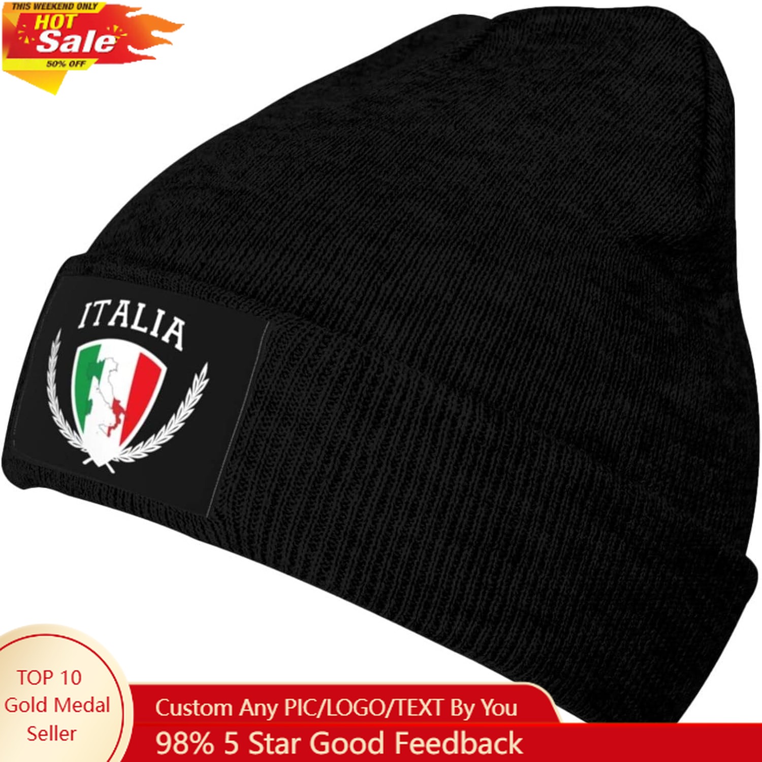 Italia Italy Italian Flag Knit - огляд і ціна Beanie Cuffed Knit