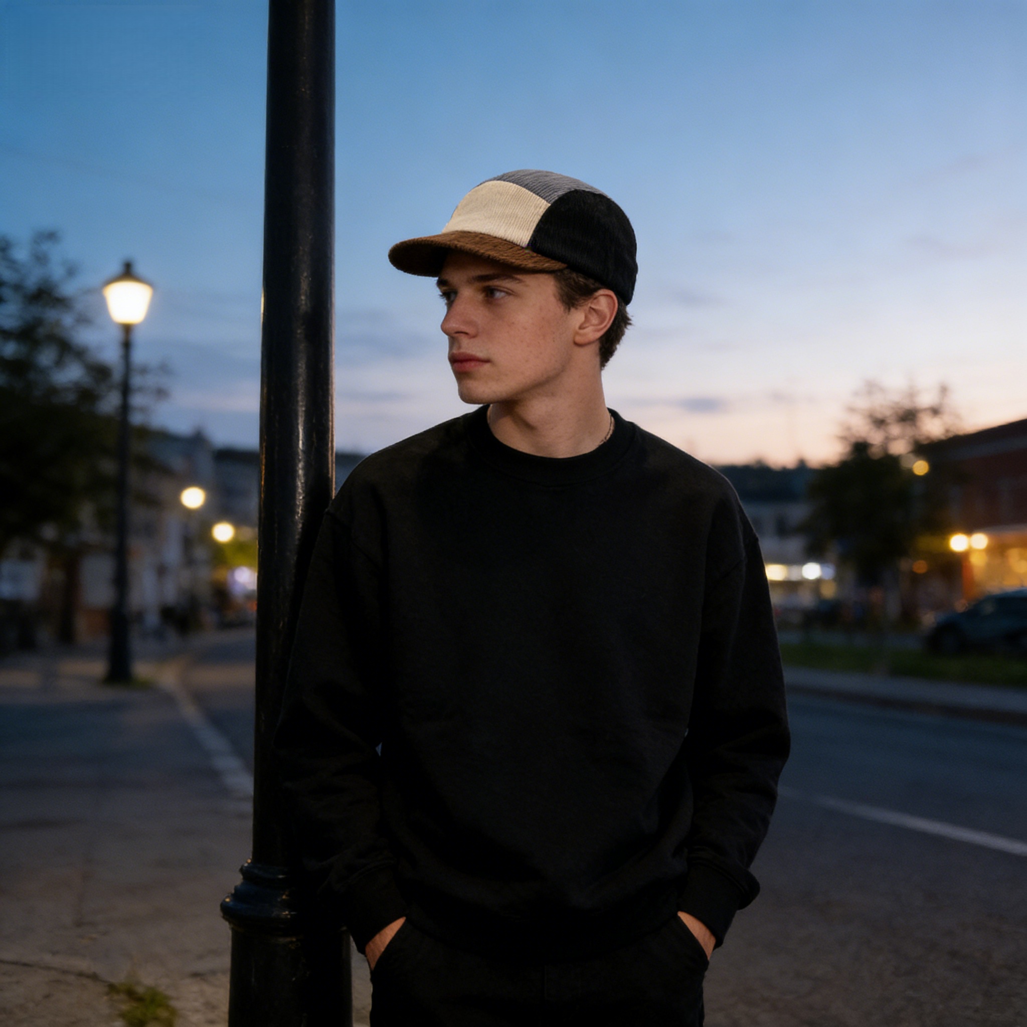 Unisex Vintage Color Block Cor - огляд і ціна Corduroy Cap 5 Panel