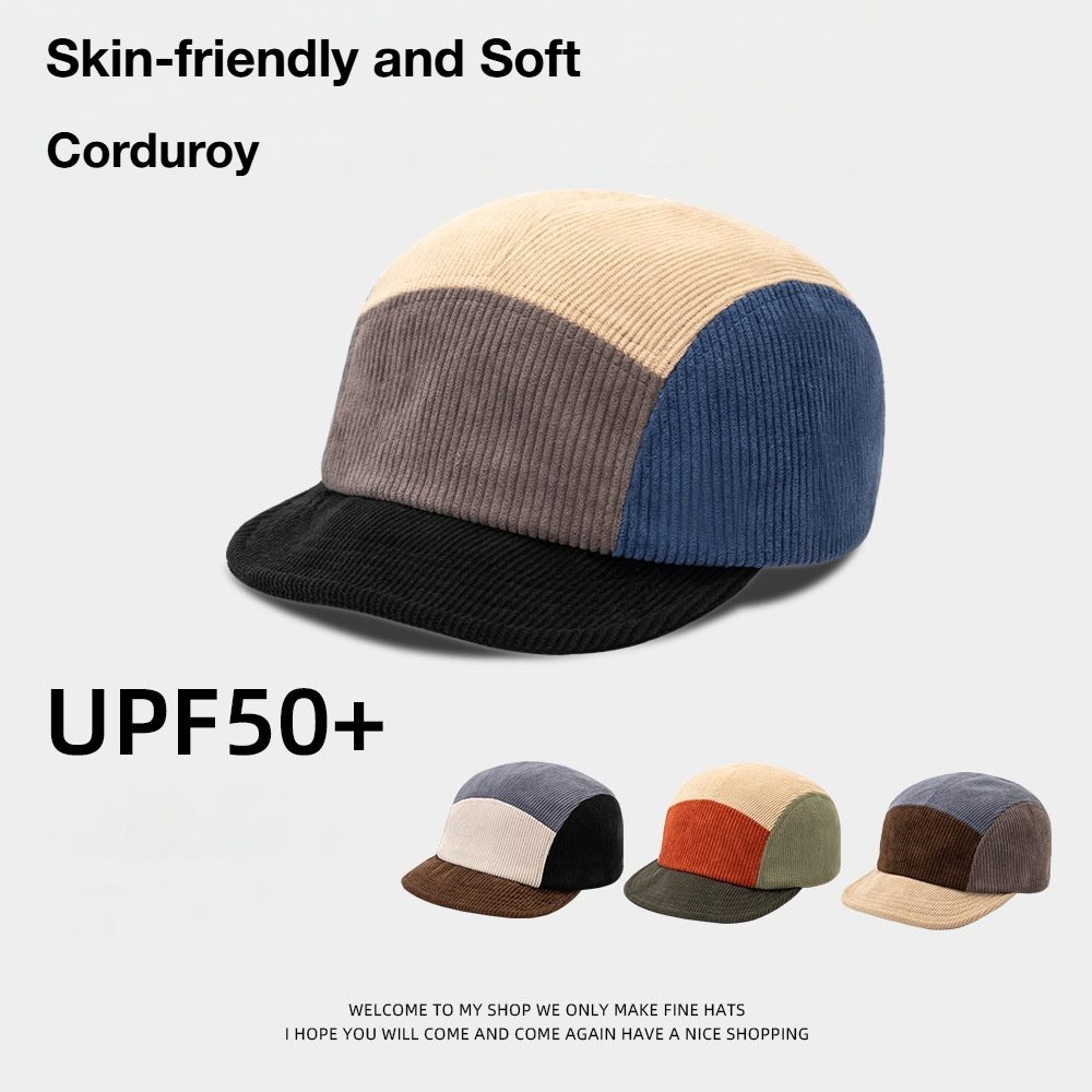 Unisex Vintage Color Block Cor - огляд і ціна Corduroy Cap 5 Panel