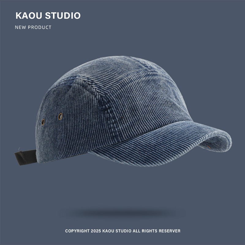 Japanese Retro Solid Color Cor - огляд і ціна Corduroy Cap 5 Panel