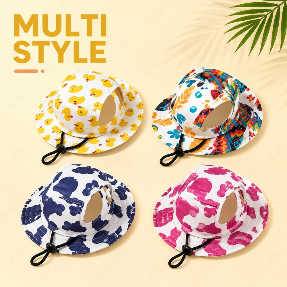 Adjustable Dog Hat Cute Print  - огляд і ціна Running Cap Lightweight