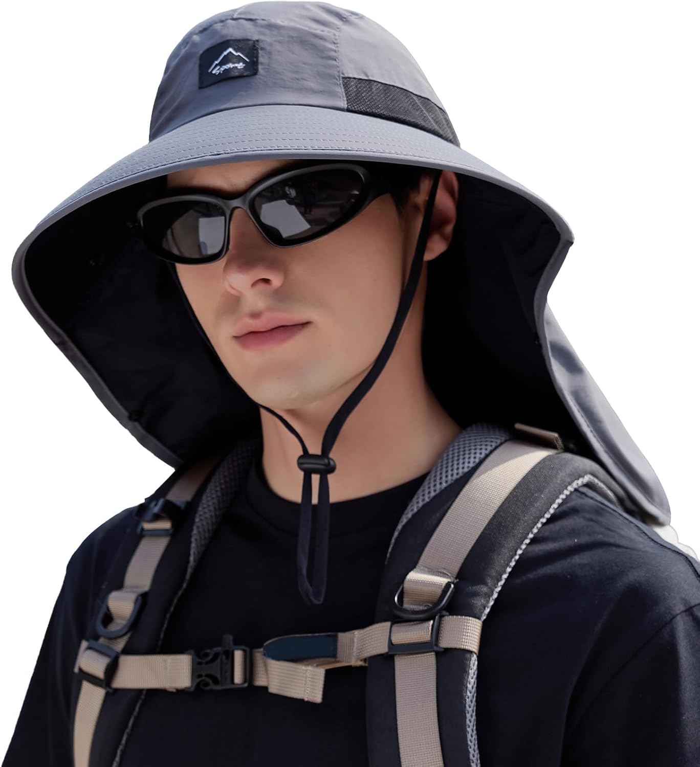 UPF50+ Sun Hat with Neck Flap, - огляд і ціна Sun Hat Wide Brim