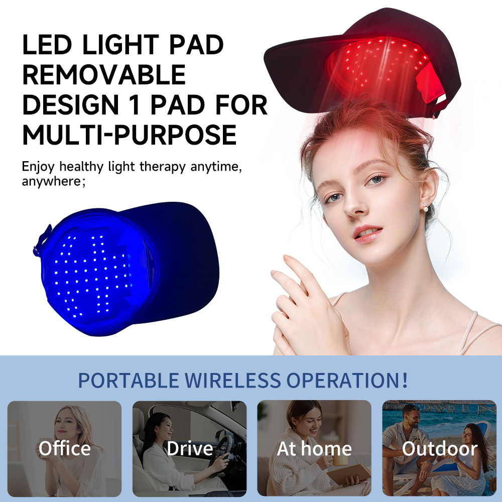 660nm&850nm Red Light Therapy  - огляд і ціна Snapback Hat Flat