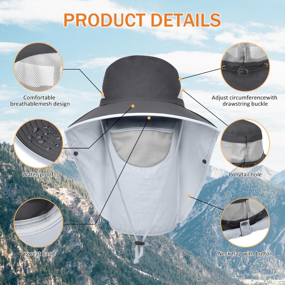 Men&Women Wide Brim Fishing Po - огляд і ціна Sun Hat Wide Brim