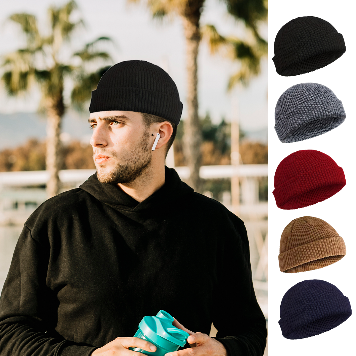 Winter Knitted Hat Warm Outdoo - огляд і ціна Beanie Cuffed Knit