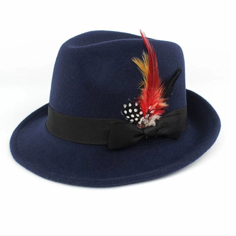 Hot-Selling Feather Top Hat Br - огляд і ціна Fedora Hat Wool
